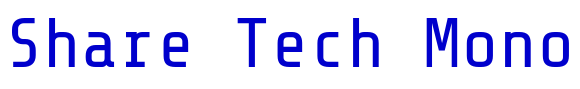 Share Tech Mono font